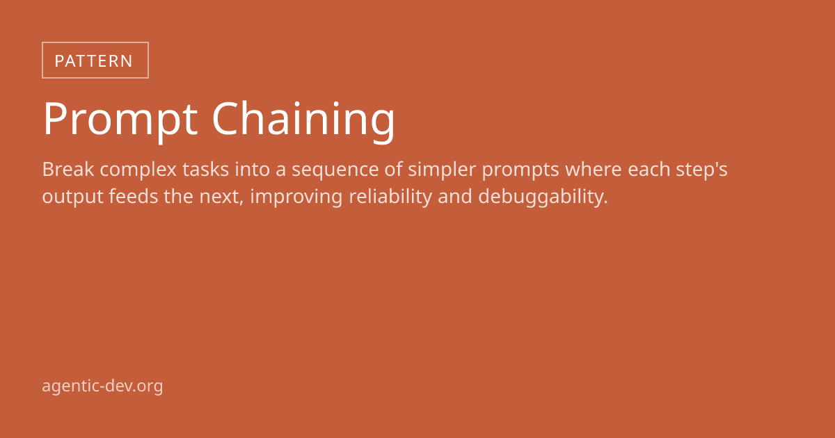 Prompt Chaining | Agentic Development